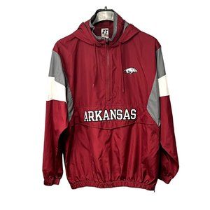 Russell Men's Large 42-44 Arkansas Razorbacks Hooded Windbreaker Jacket